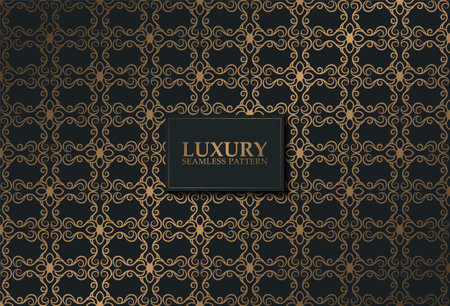 luxury dark seamless pattern backgroundのイラスト素材