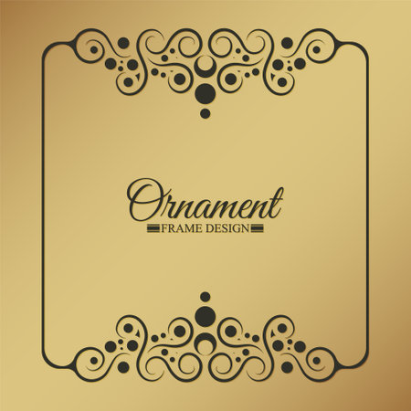 Elegant gold decorative frame design backgroundのイラスト素材
