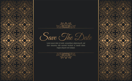 luxury invitation background style ornamental patternのイラスト素材