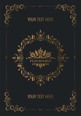 Luxury ornament greeting card vector templateのイラスト素材