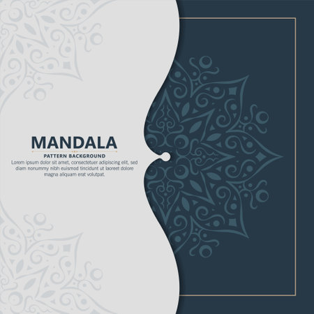 Flat mandala arabesque backgroundのイラスト素材