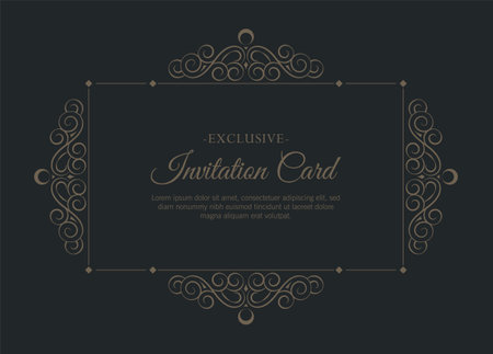 Invitation card vector design vintage styleのイラスト素材