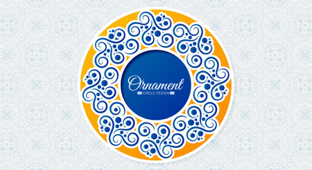 colorful circle frame background designのイラスト素材