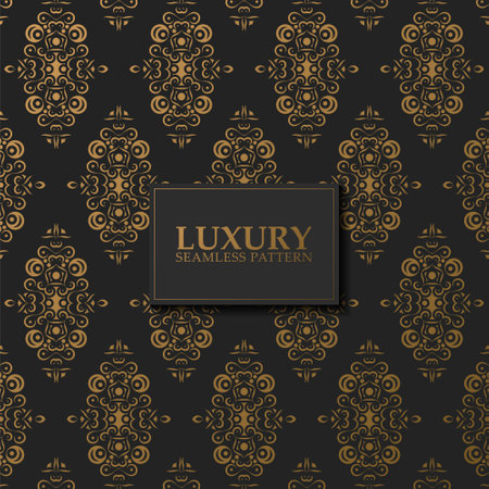 luxury dark seamless pattern backgroundのイラスト素材