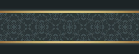 Elegant golden ornamental border templateのイラスト素材