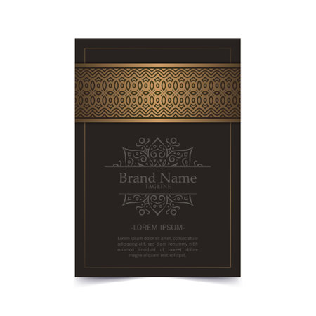 Luxury ornament greeting card vector templateのイラスト素材