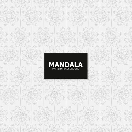 Flat mandala seamless pattern templateのイラスト素材