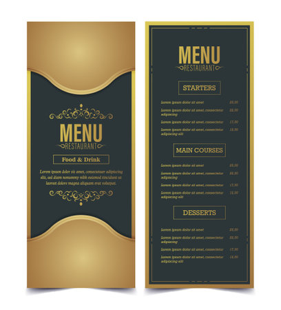 Luxury Menu restaurant with ornamental Elements.のイラスト素材