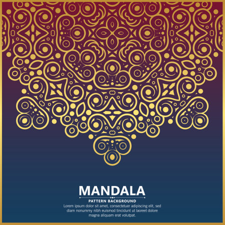 gold color mandala background conceptのイラスト素材