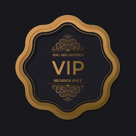 Elegant gold VIP ornament backgroundのイラスト素材