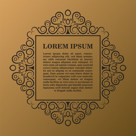 Luxury calligraphy ornament frame line designのイラスト素材