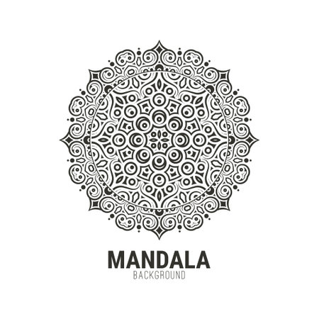 Mandala flat background design templateのイラスト素材