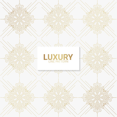 Luxury white ornament pattern design backgroundのイラスト素材