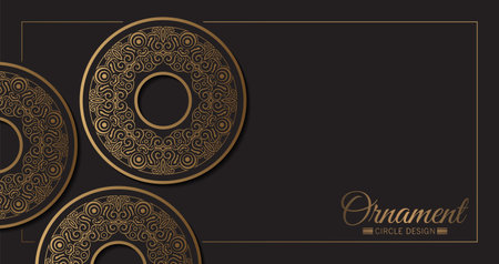 Luxury gold border pattern backgroundのイラスト素材