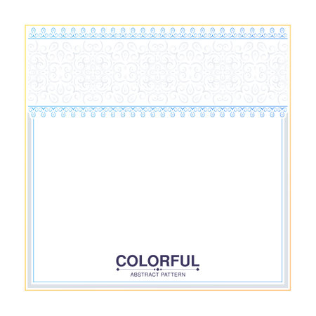 colorful ornament pattern border backgroundのイラスト素材