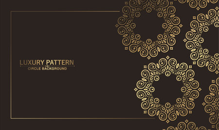 Luxury Dark circle border pattern backgroundのイラスト素材