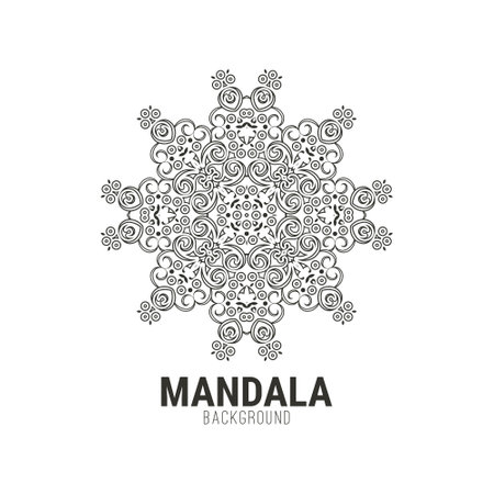 Mandala flat background design templateのイラスト素材