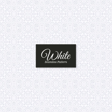 elegant white seamless pattern designのイラスト素材