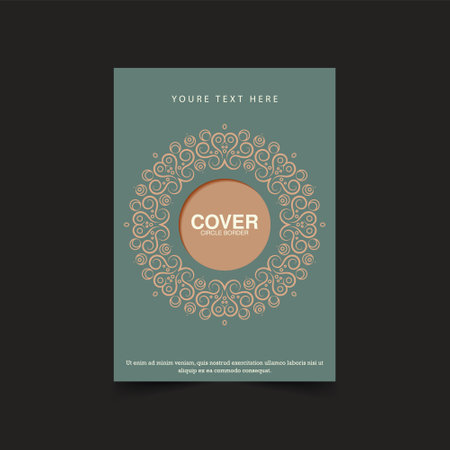 Vintage Cover Border Circle Patternのイラスト素材