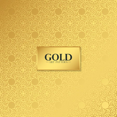 Luxury gold art line pattern designのイラスト素材