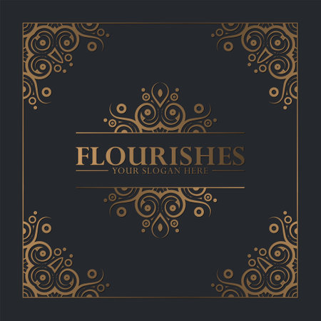 Luxury ornament greeting card vector templateのイラスト素材