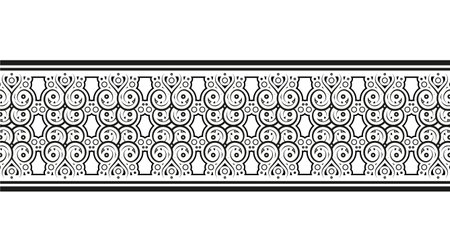 ornament style ethnic seamless bordersのイラスト素材