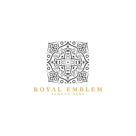 ornament art logo design templateのイラスト素材