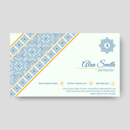 colorful pattern business card designのイラスト素材