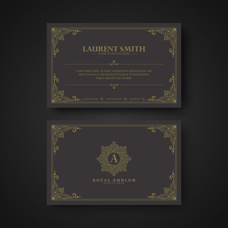 Vintage ornamental logos and business cards templateのイラスト素材