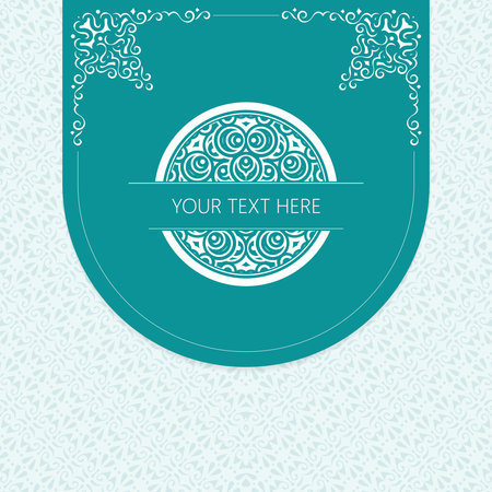 Elegant Invitation Design with Teal and White Elementsのイラスト素材