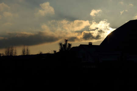 At sunsetの写真素材