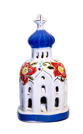 The church isolated on white backgroundの写真素材