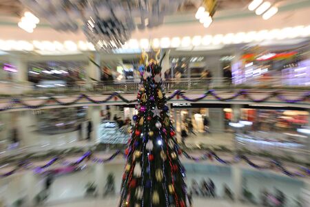 Christmas tree in a shopping centerの写真素材