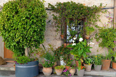 Out and about on a Sunday afternoon in the streets of Lliberの写真素材