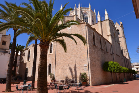 Facade of the Cathedral of Santa Maria in Granada, Spain.の写真素材