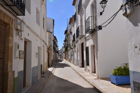 Alleyway. Cadiz. Andalusia. Spain.の写真素材