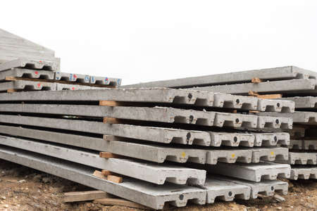 Prestressed concreat slabs, used for construction job.の写真素材