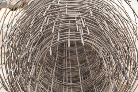 Rolls of wire mesh for use in construction job.の写真素材