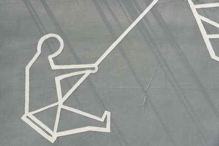 The painting on the wall in the public park.の写真素材