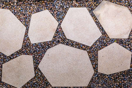Texture or pattern of paving walkway background in the garden.