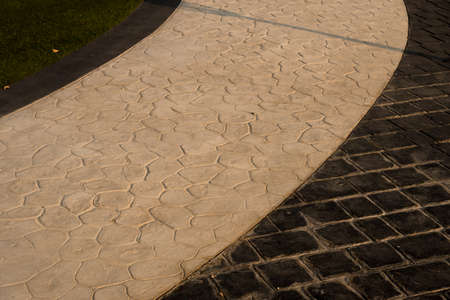 Stamp concrete texture pattern and background, for outdoor floor finishing.