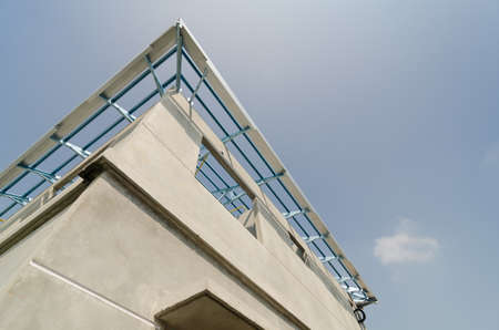 The  building structure are made from prefabrication system.All pieces are made from high-strength concrete.Then assembled into a building.の写真素材