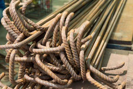 Reinforcing steel bars for building armature, Reinforcing Steel Bar background.