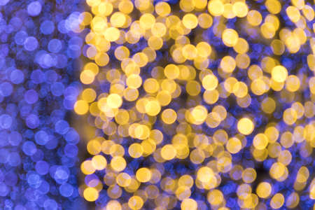 Christmas bokeh lights refocused blurred background, Abstract texture.の写真素材