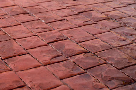 Stamp concrete texture pattern and background, for outdoor floor finishing.