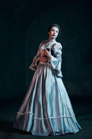 Woman in victorian dressの写真素材