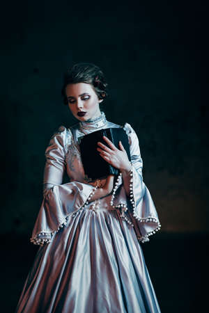 Woman in victorian dressの写真素材