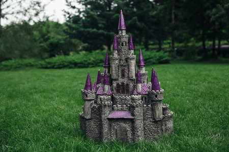 Beautiful medieval handmade castle. Made of papier-macheの写真素材