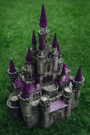 Beautiful medieval handmade castle. Made of papier-macheの写真素材