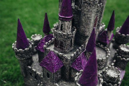 Beautiful medieval handmade castle. Made of papier-macheの写真素材